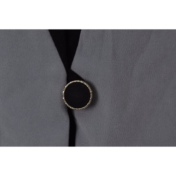 Vintage Black Polyester 2‎ pc Skirt + Jacket Set - Picture 7 of 10